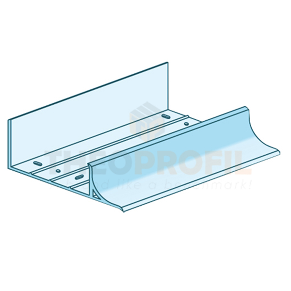 Asymmetric “U” Channel Profile with small rounded PVC Corner profile | Theoprofil Cold Rooms