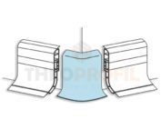 External PVC Corner Cap for Plinth Profiles