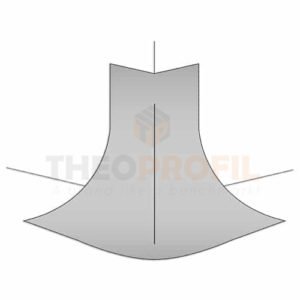 Large External Cap for Large PVC Corner Profile
