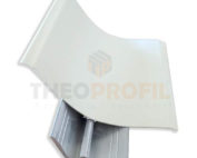 Rounded Corner PVC Profile with soft edges & Aluminium L-backing profile