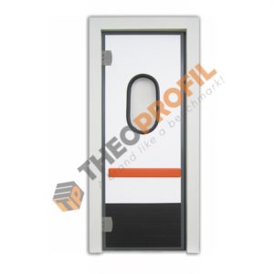 Flip-flap door with pvc door frame