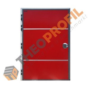 Chiller hinged door with sweeper gasket - red