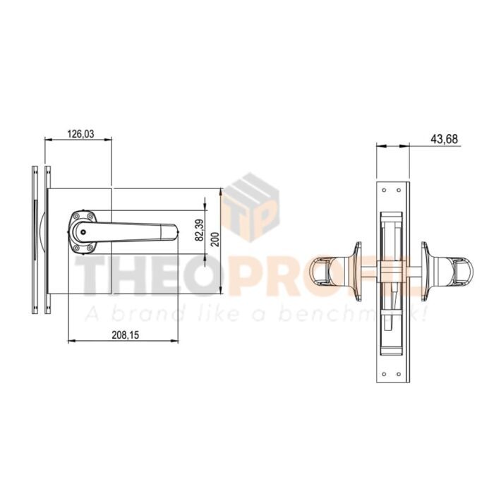 Cold Room Door Latch with Handle