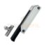 Latch for small cold room door featuring a sturdy metal base and an ergonomic black handle, designed for secure closure and durability.