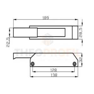 Latch for small cold room door featuring a sturdy metal base and an ergonomic black handle, designed for secure closure and durability.